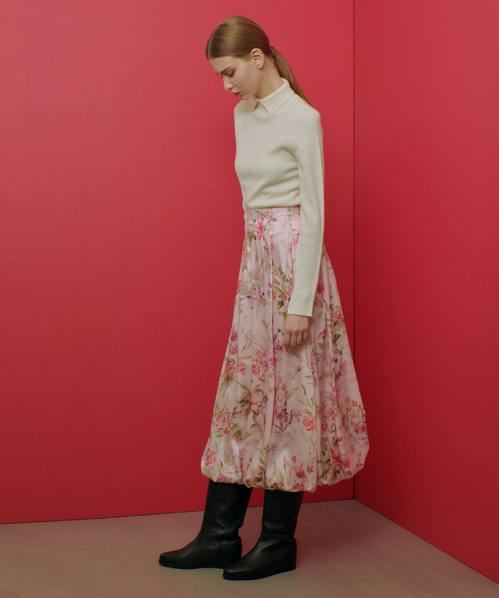 LOULOU WILLOUGHBY 【LOULOU WILLOUGHBY】RATTIソフトフラワプリントバルーンスカート ピンク (41)