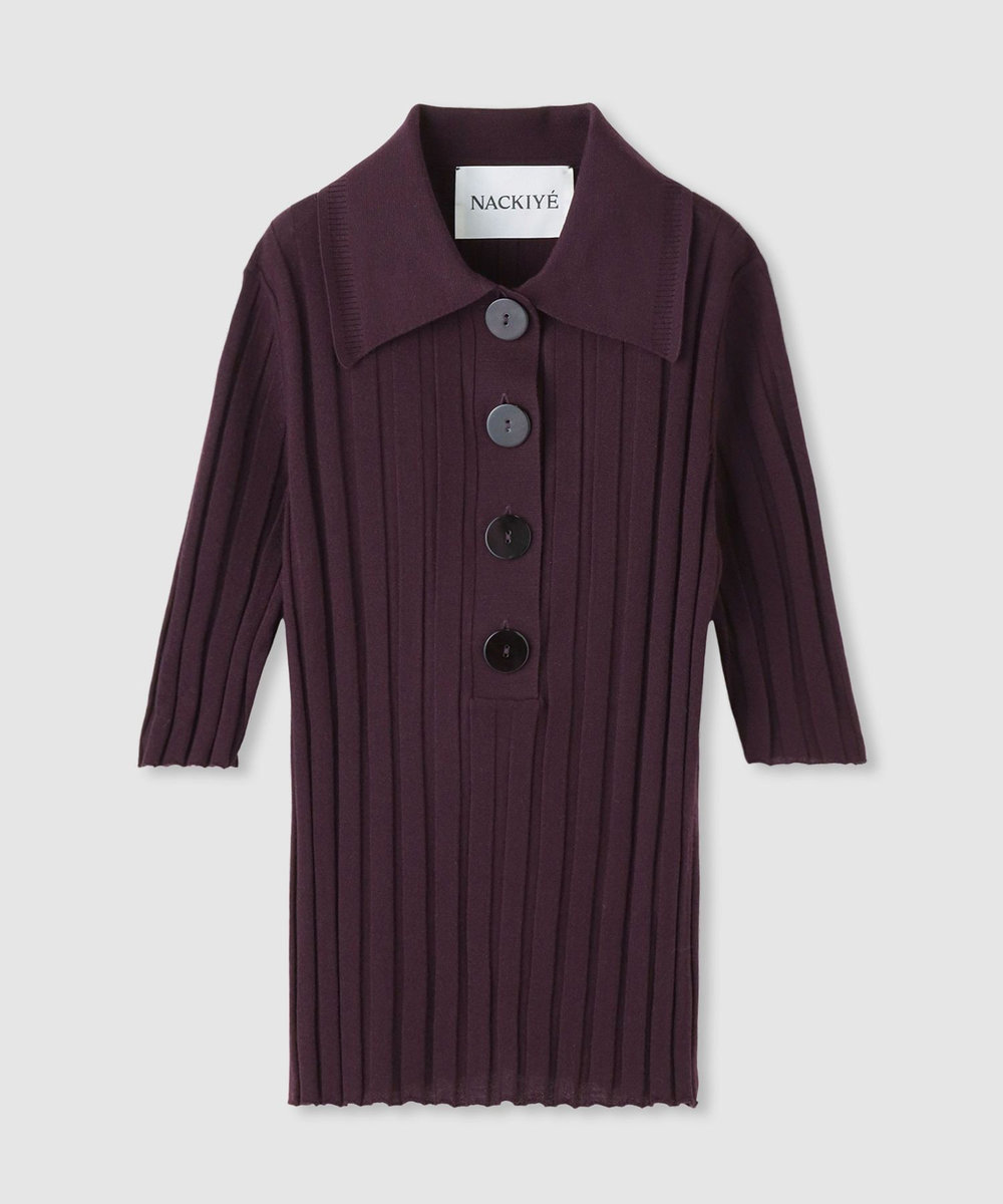 buying 【NACKIYE(ナキエ)】SUGARMAN POLO KNIT ダークブラウン (82)