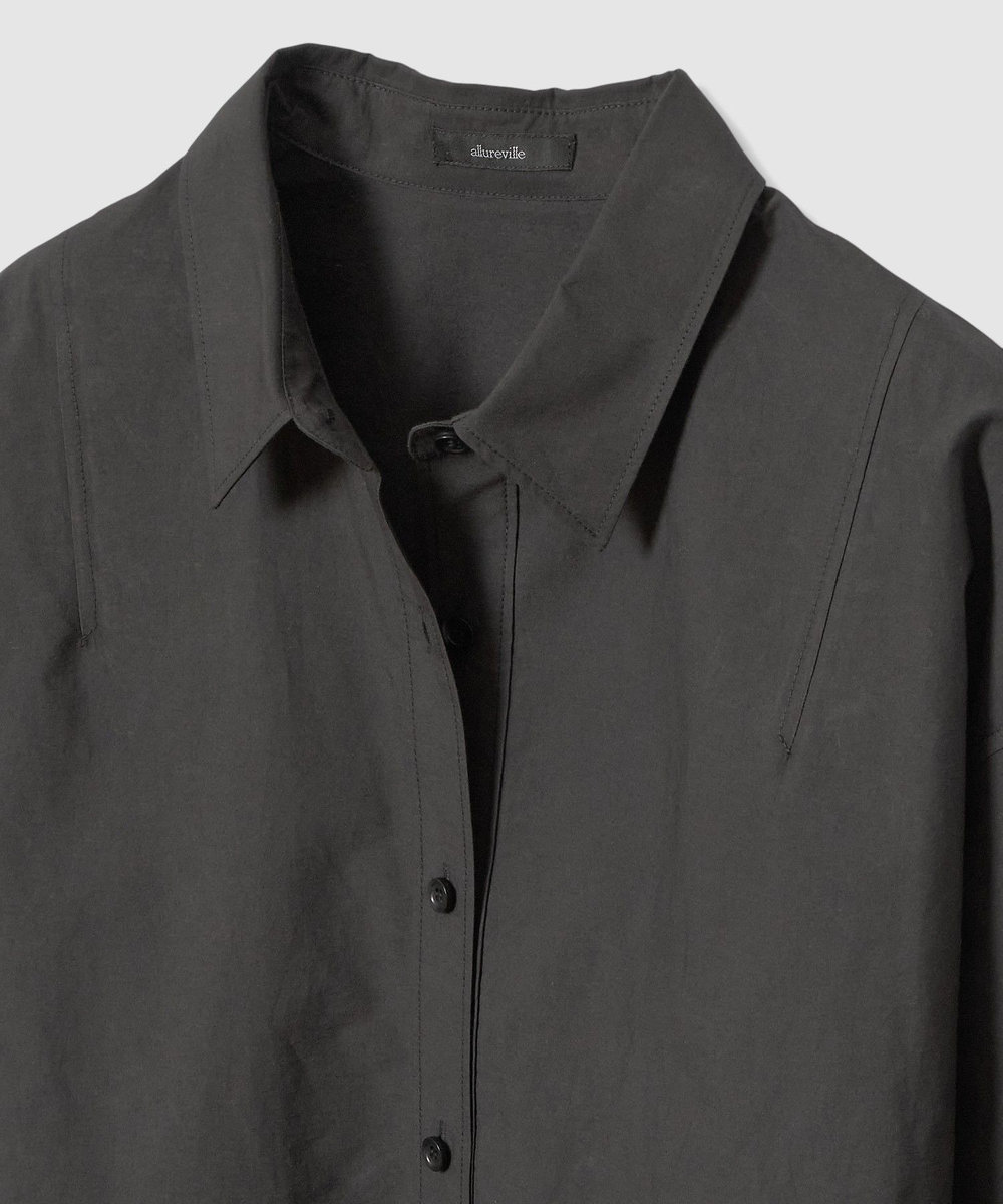 allureville 【ATELIER Line】タイプライターロングシャツ ブラック (95)