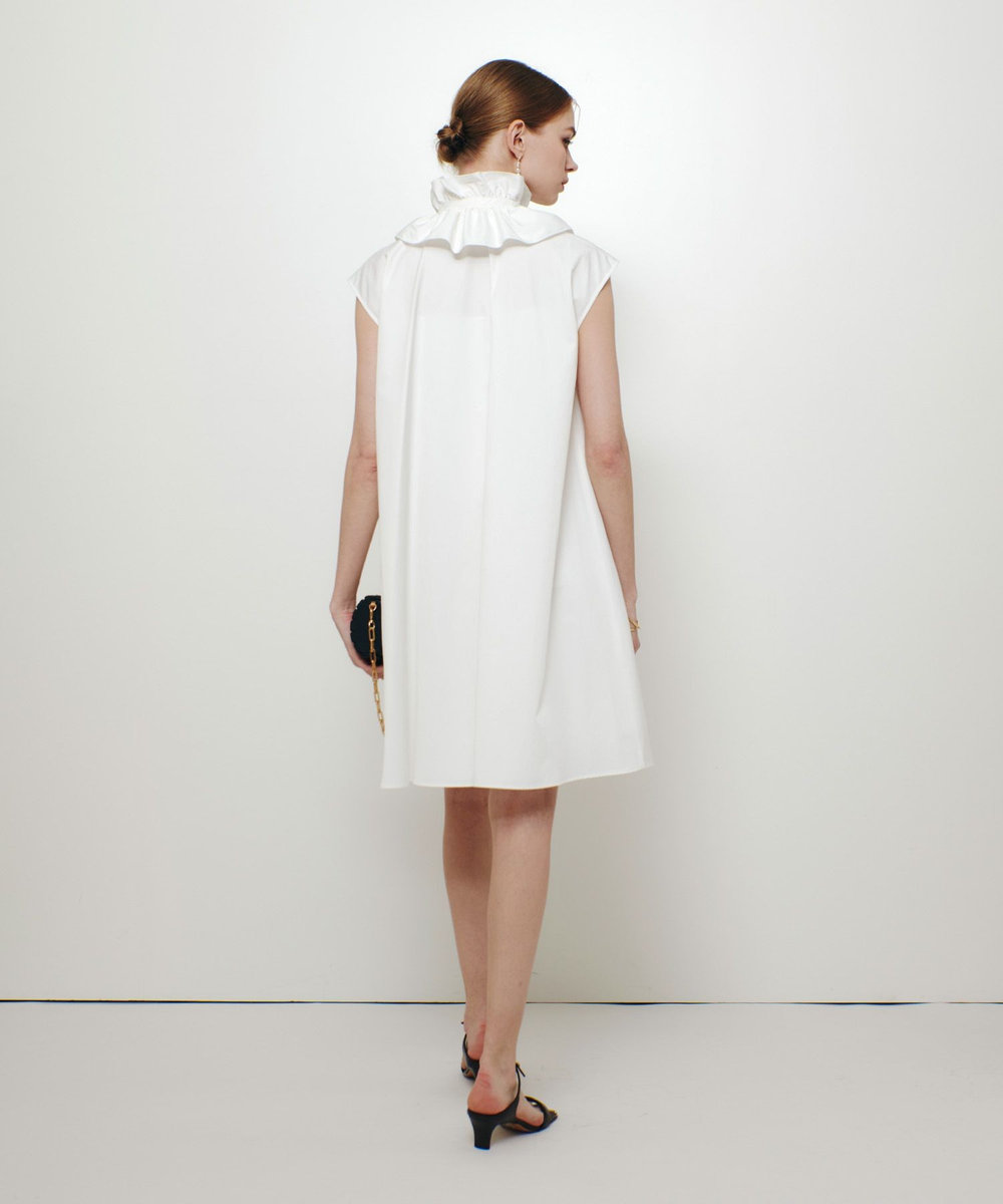LOULOU WILLOUGHBY 【LOULOU WILLOUGHBY】ビッグフリルドワンピース ホワイト (01)