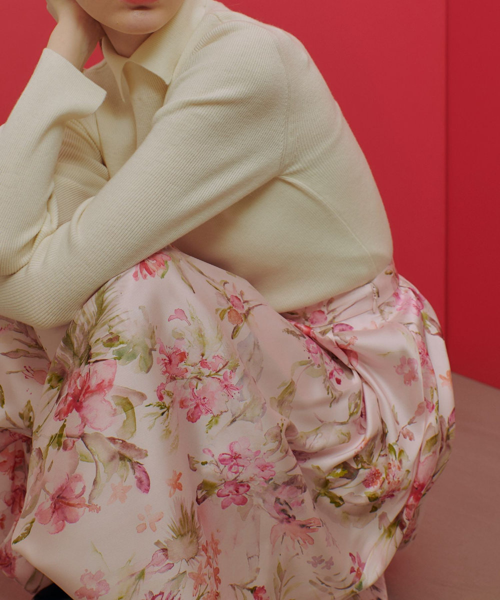 LOULOU WILLOUGHBY 【LOULOU WILLOUGHBY】RATTIソフトフラワプリントバルーンスカート ピンク (41)