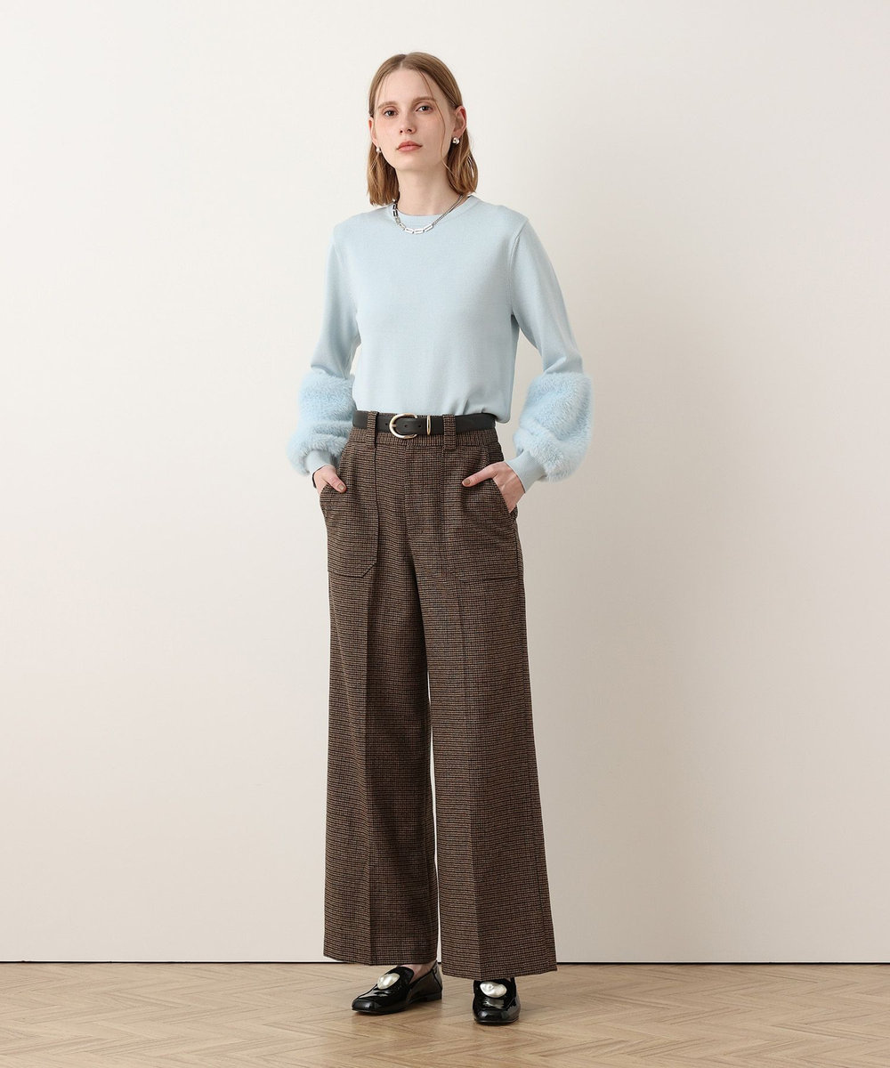 allureville フェザーカフプルオーバー サックス (63)