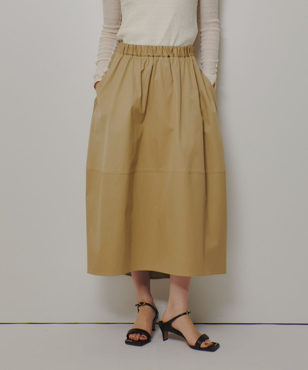 allureville チノバルーンギャザースカート ベージュ (11)