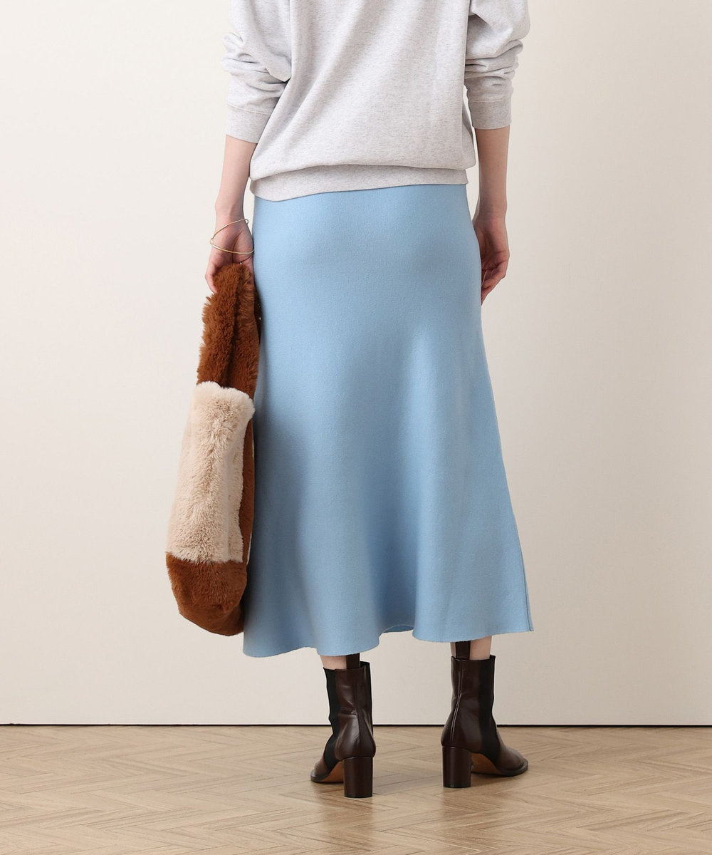 allureville ◇ウールＷフェイスナローマーメイドスカート ブルー (61)