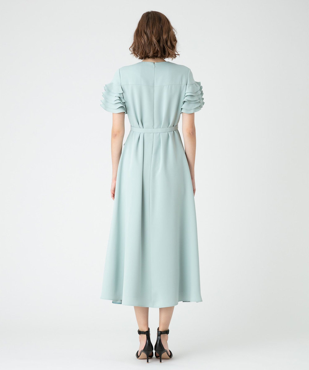 LOULOU WILLOUGHBY 【LOULOU WILLOUGHBY】ラッフルコサージュワンピース グリーン (71)