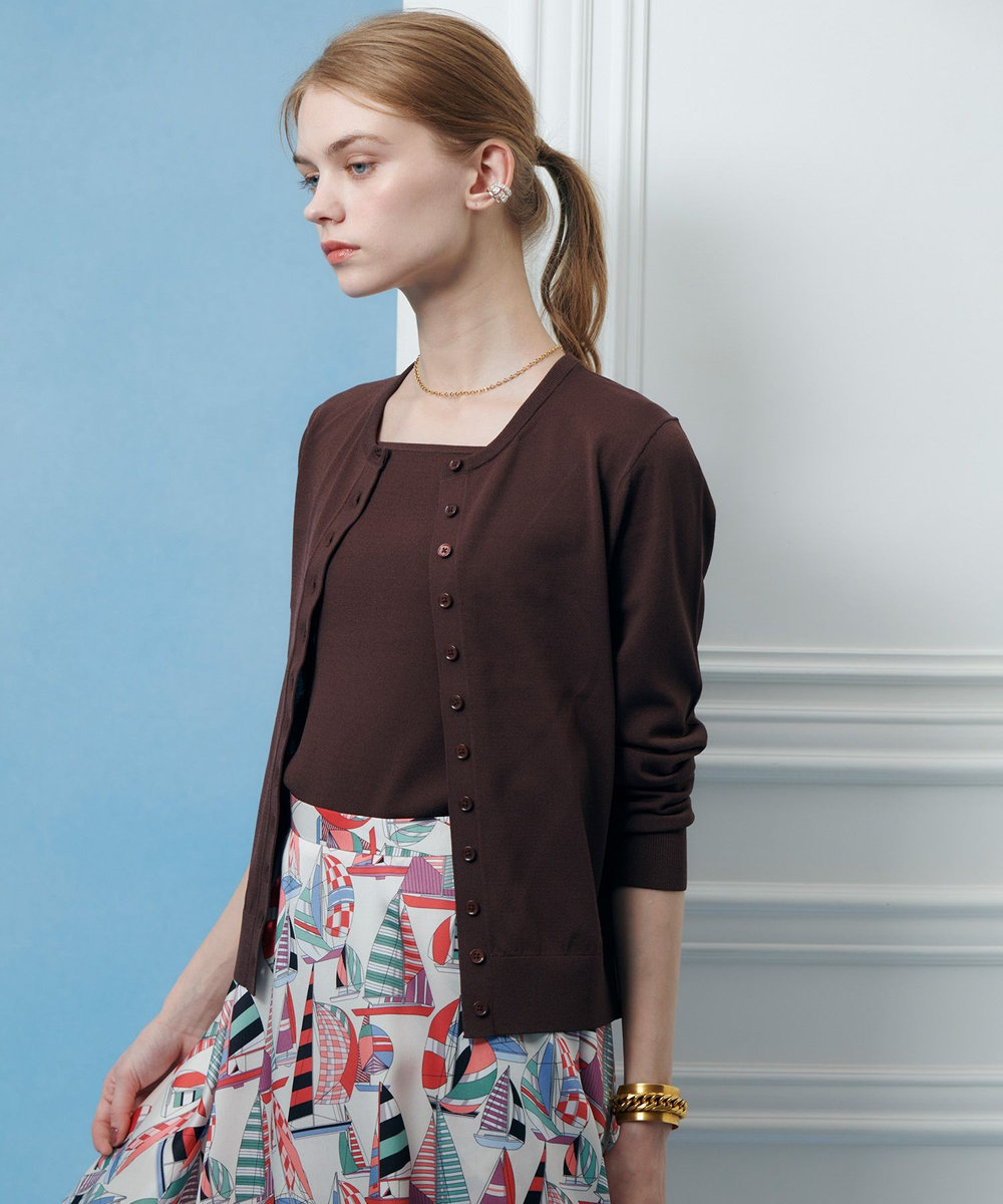 LOULOU WILLOUGHBY 【LOULOU WILLOUGHBY】MANYボタンカーディガン モカ (85)