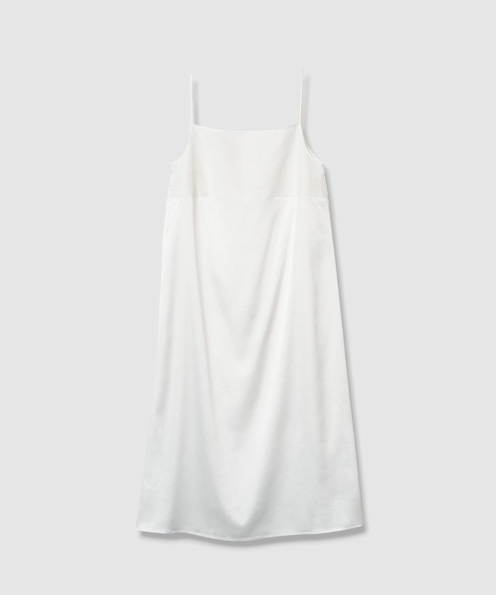 LOULOU WILLOUGHBY 【LOULOU WILLOUGHBY】シアージャガードテーラーワンピース ホワイト (01)