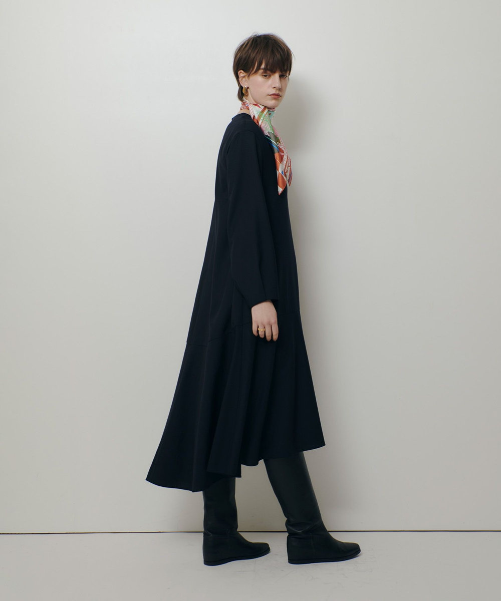 allureville ビエラAラインVネックワンピース ネイビー (65)