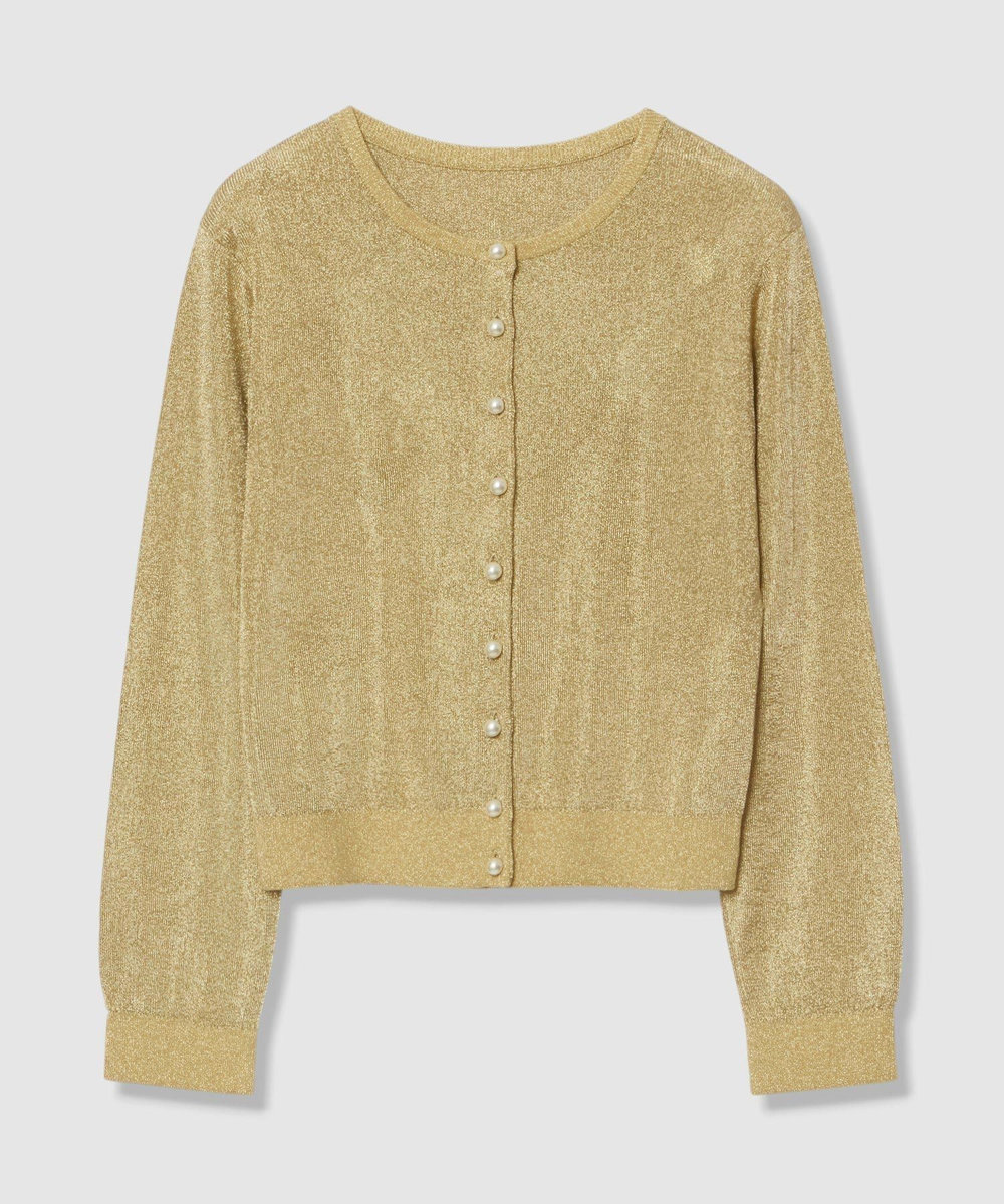 allureville メタリックヤーンカーディガン ゴールド系 (29)