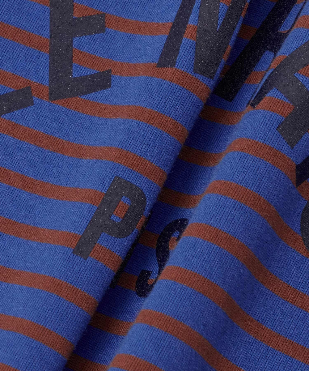 allureville カレッジライクロゴボーダーＴシャツ ブルー (61)