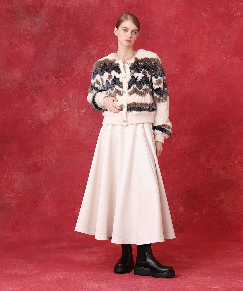 LOULOU WILLOUGHBY ラビットファーブルゾン ホワイト系 (08)