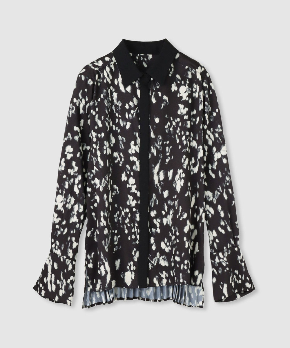 allureville OFFICINAバックプリーツブラウス ブラック (95)