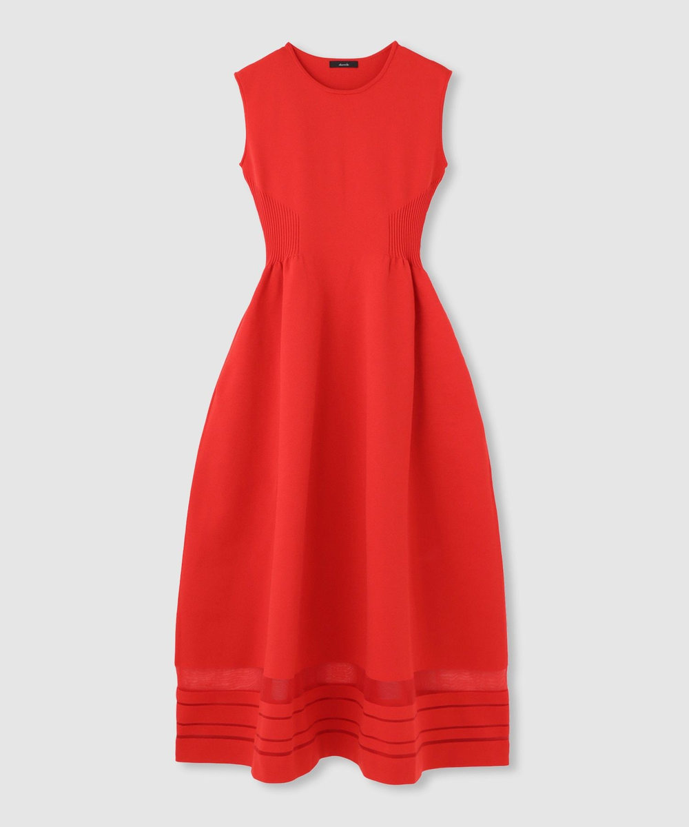 allureville ◇ ウエストマークリブワンピース レッド (43)