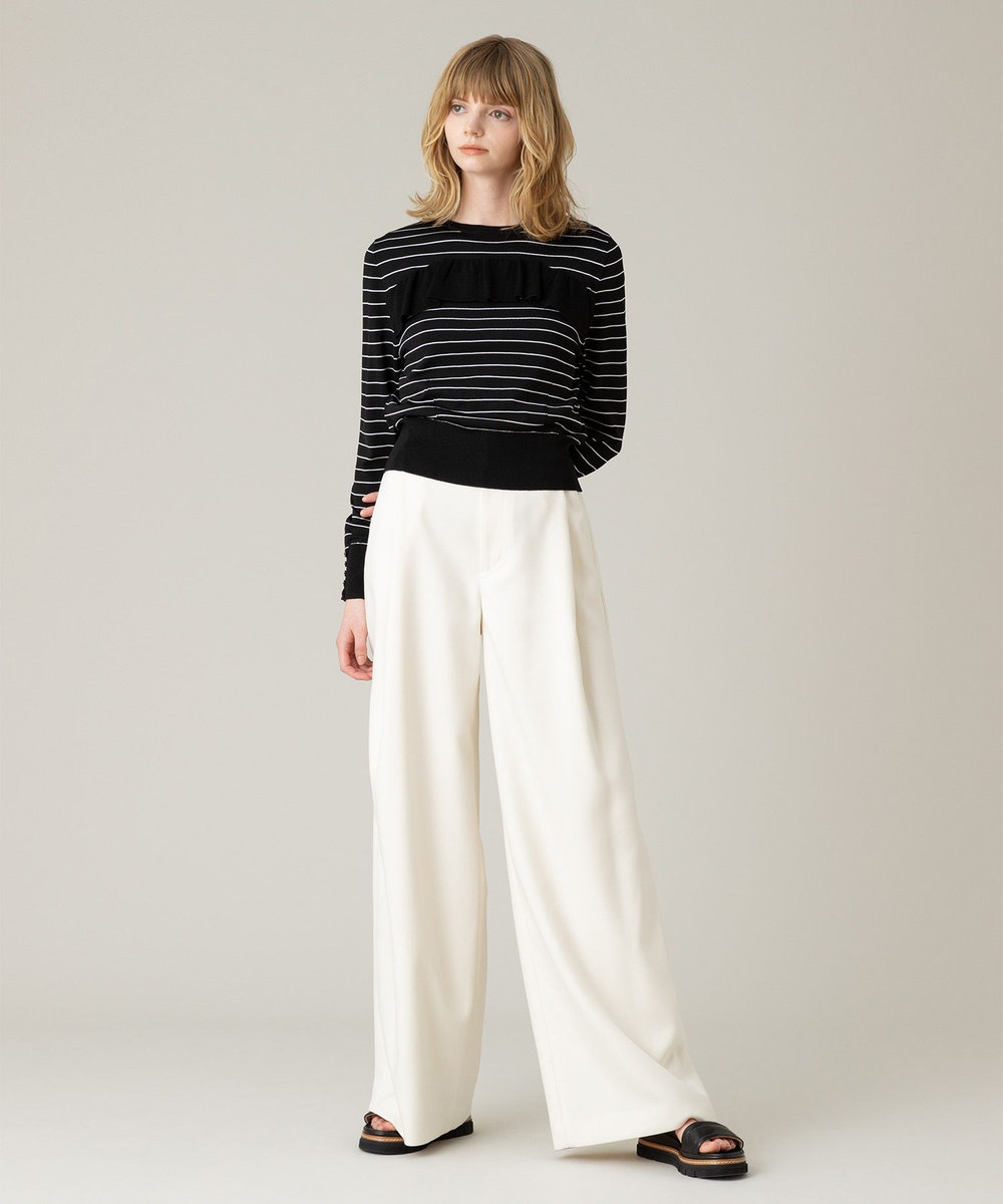 LOULOU WILLOUGHBY 【LOULOU WILLOUGHBY】バックフリリー2WAYカーディガン ブラック系 (98)