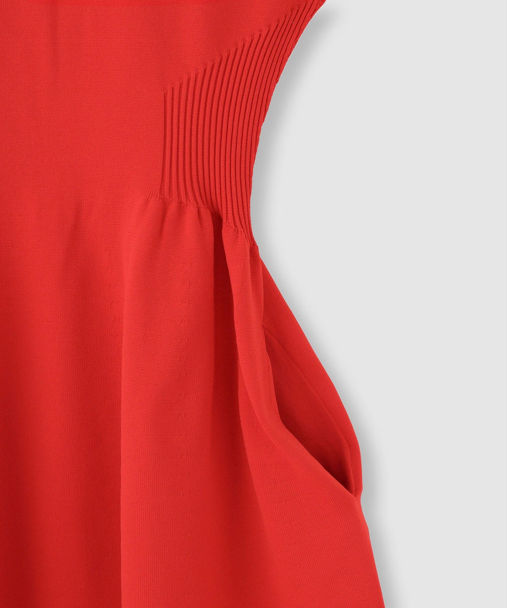 allureville ◇ ウエストマークリブワンピース レッド (43)