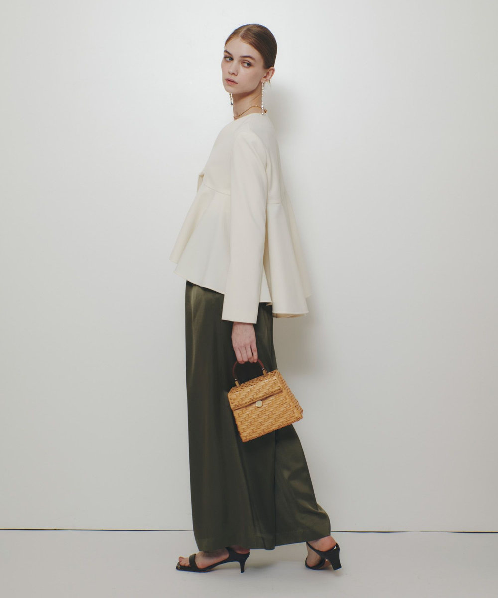 LOULOU WILLOUGHBY 【LOULOU WILLOUGHBY】サテンタックパンツ カーキ (76)