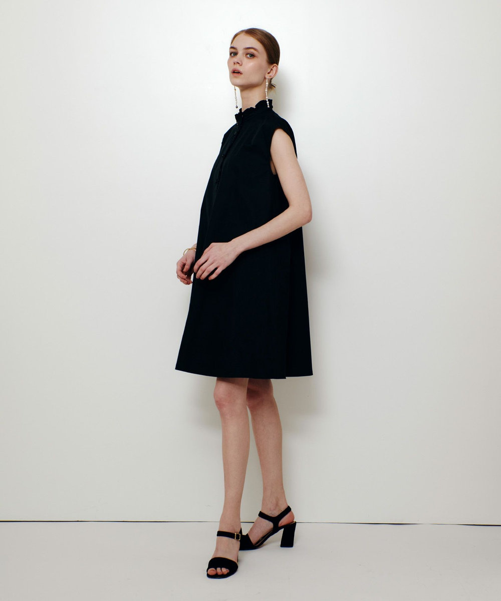 LOULOU WILLOUGHBY 【LOULOU WILLOUGHBY】ビッグフリルドワンピース ブラック (95)