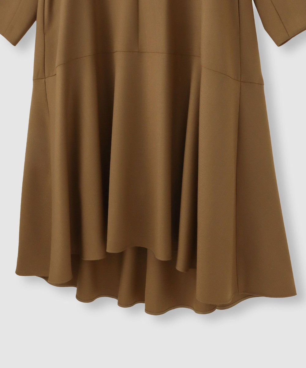 allureville ビエラAラインVネックワンピース キャメル (84)