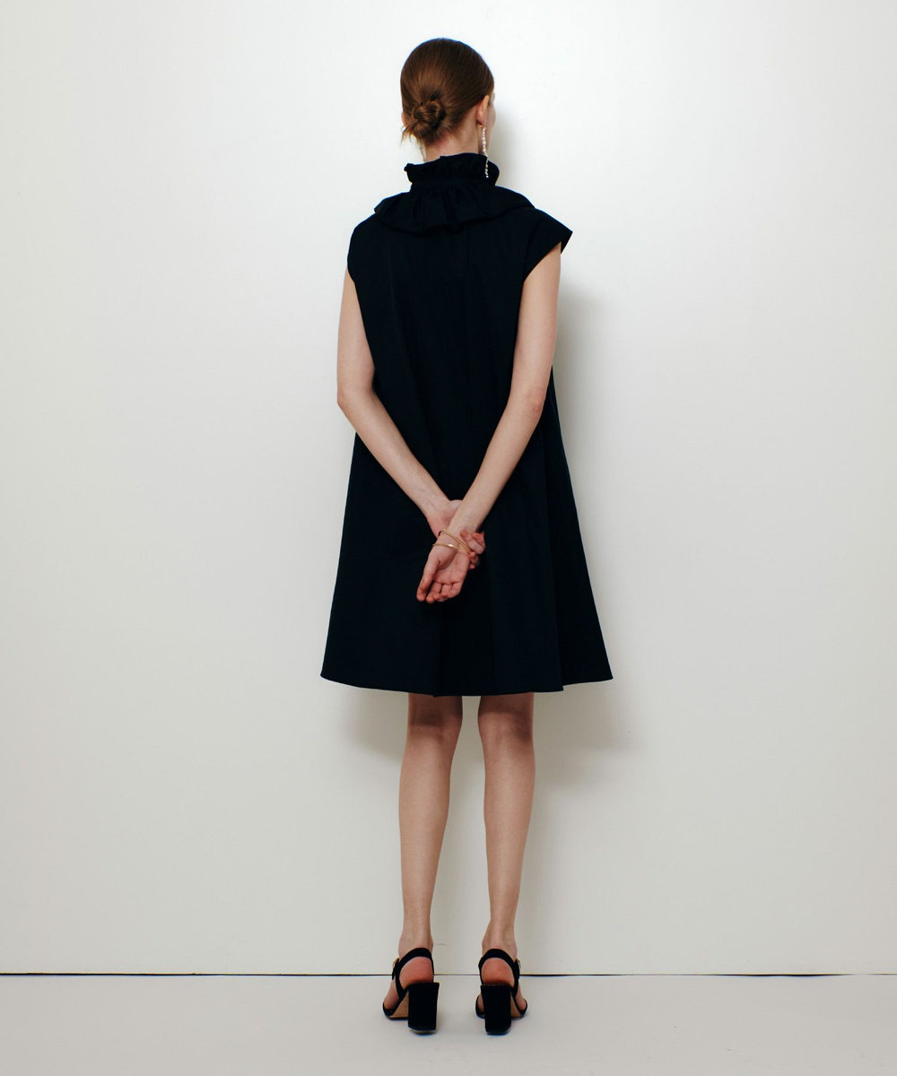 LOULOU WILLOUGHBY 【LOULOU WILLOUGHBY】ビッグフリルドワンピース ブラック (95)