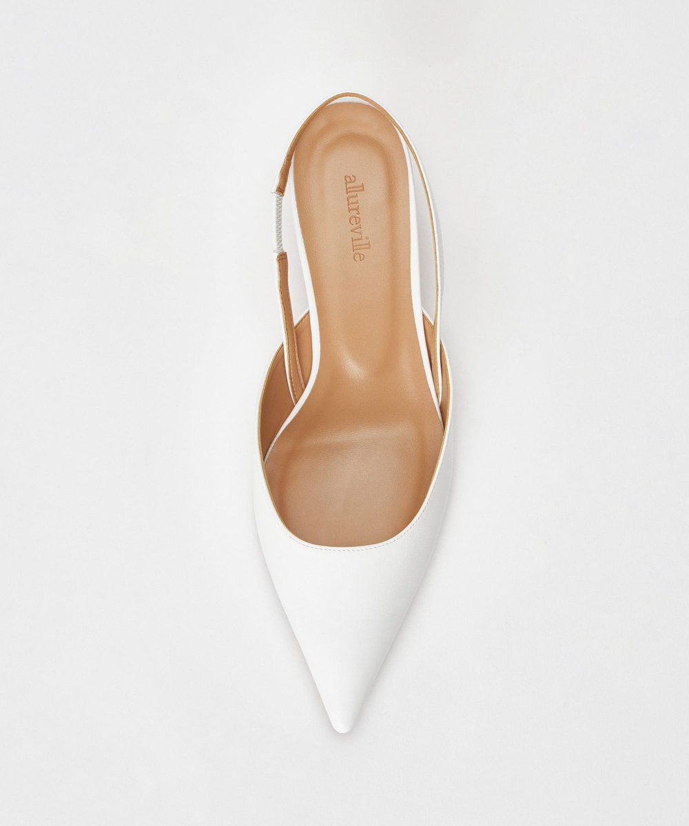 allureville ポインテッドスリングバック ホワイト (01)