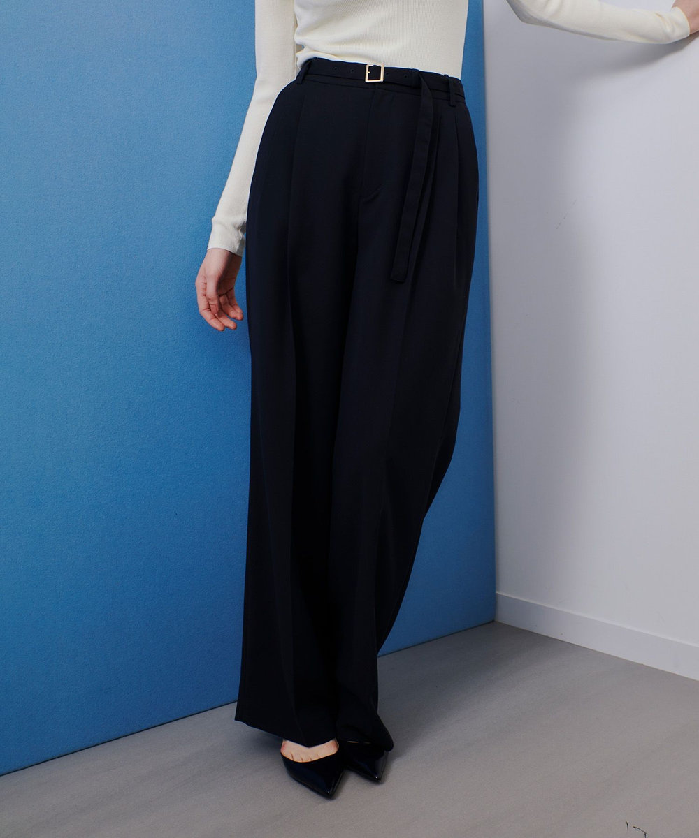 allureville CRISPYカルゼタックパンツ ネイビー (65)