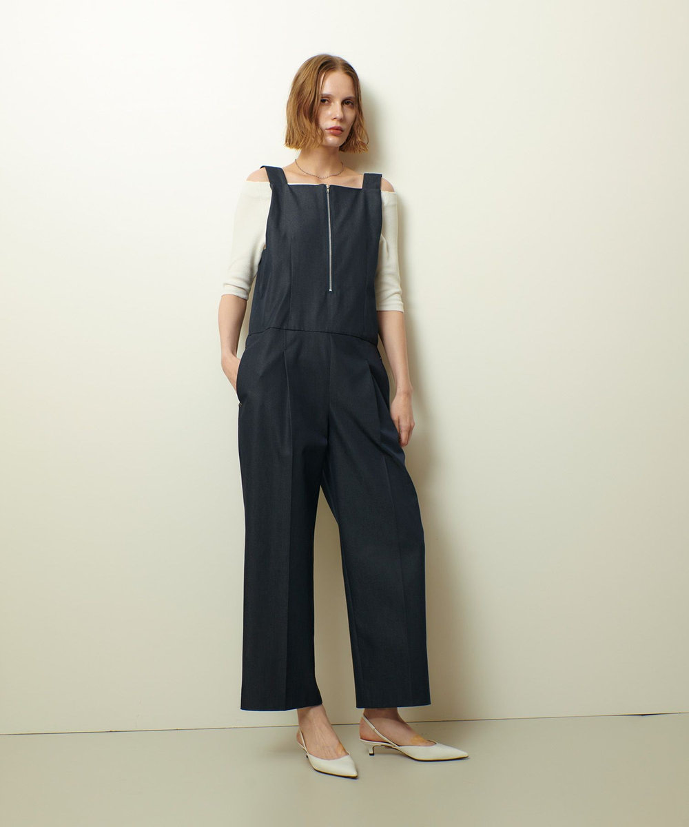 allureville リジッドデニムライクオールインワン ネイビー (65)