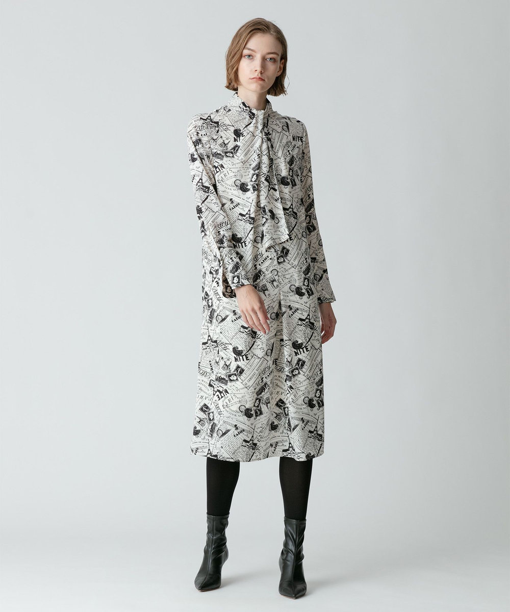 PARISナイトプリントタイワンピース|allureville OFFICIAL SITE