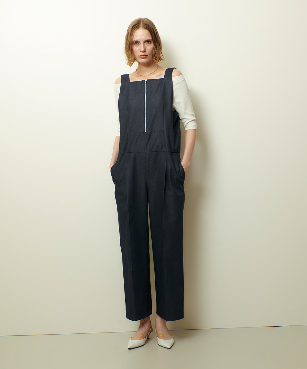 allureville リジッドデニムライクオールインワン ネイビー (65)