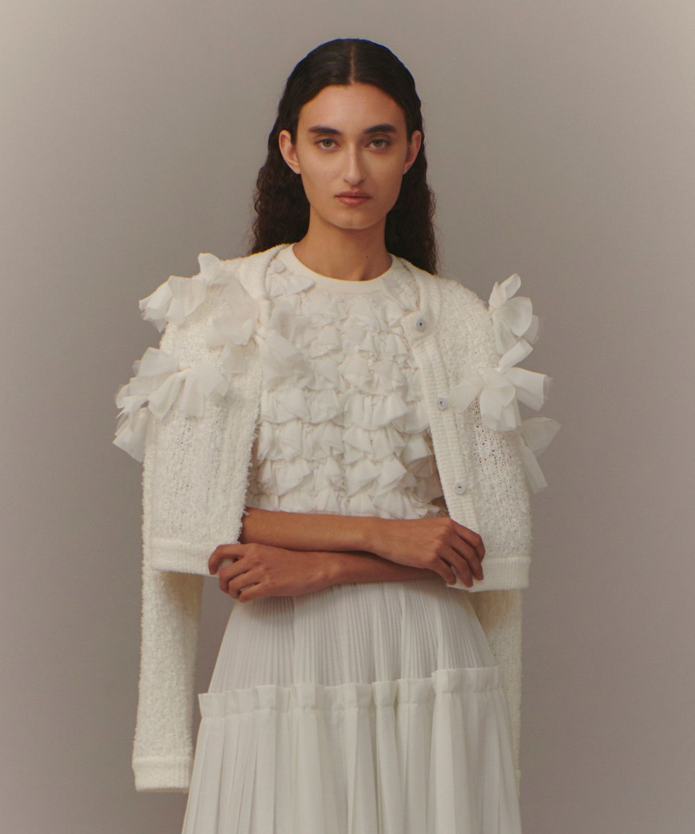 LOULOU WILLOUGHBY 【LOULOU WILLOUGHBY】ペタルパピヨンカーディガン オフホワイト (02)