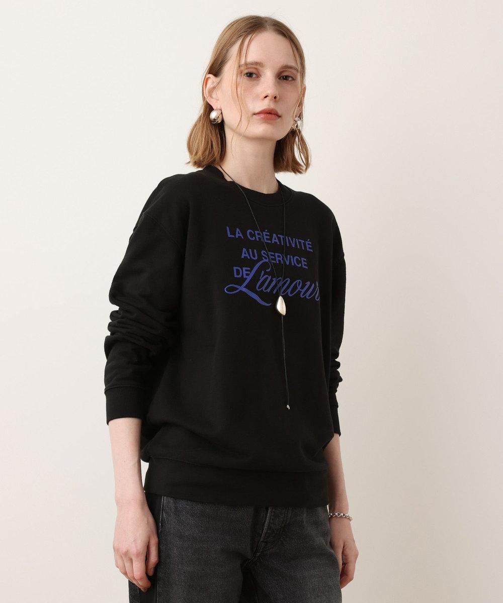allureville ロゴスウェットプルオーバー ブラック (95)
