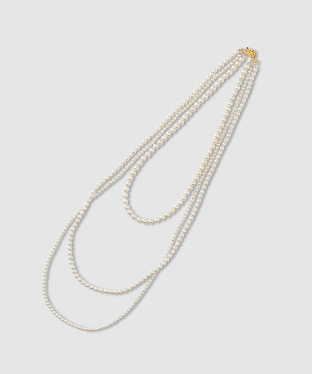 allureville 3連フェイクパールネックレス オフホワイト (02)