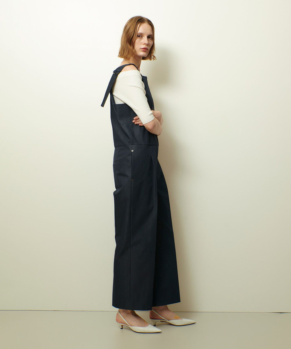 allureville リジッドデニムライクオールインワン ネイビー (65)