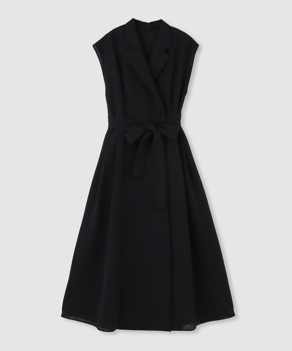 LOULOU WILLOUGHBY 【LOULOU WILLOUGHBY】シアージャガードテーラーワンピース ブラック (95)