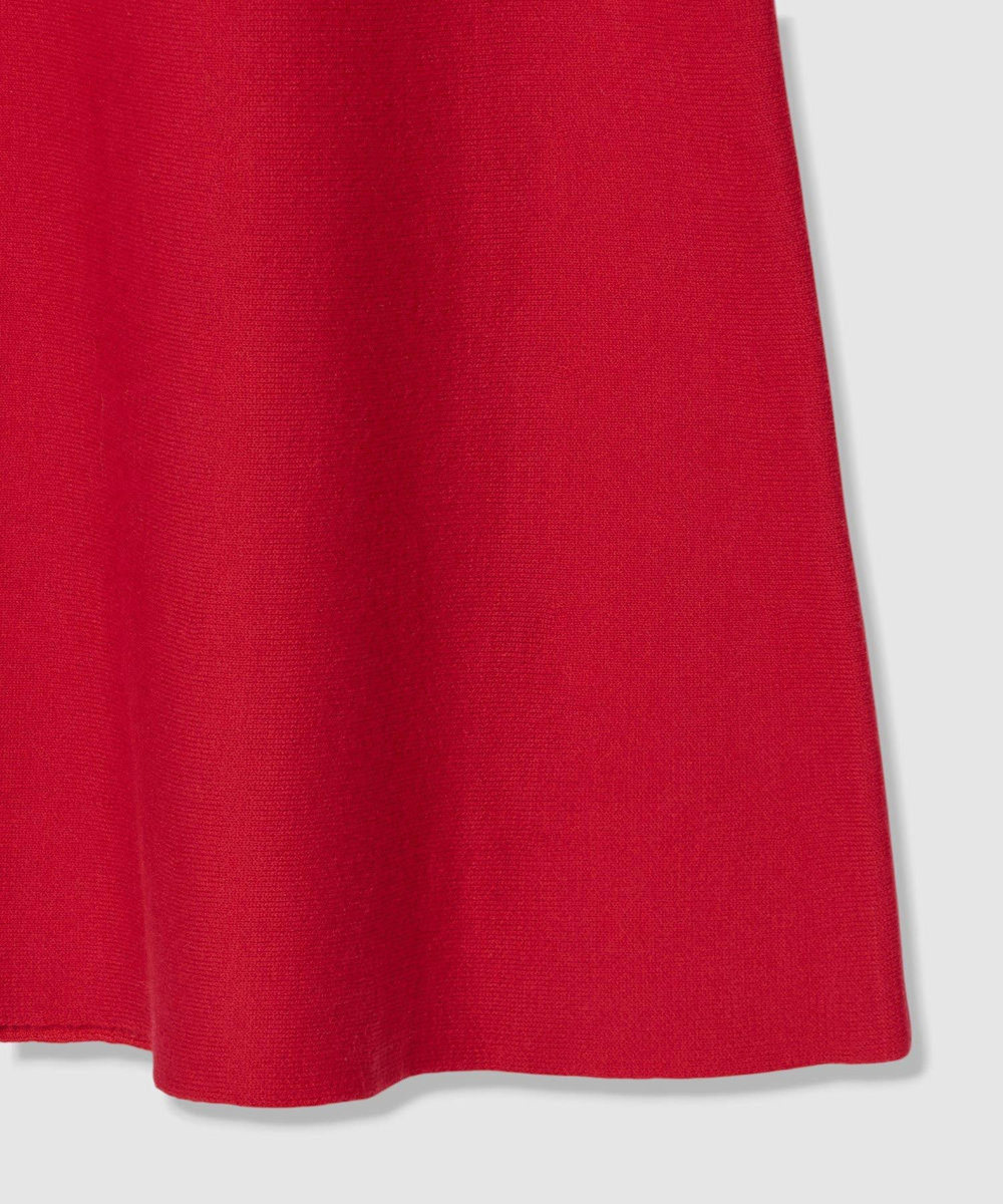 allureville ◇ウールＷフェイスナローマーメイドスカート レッド (43)