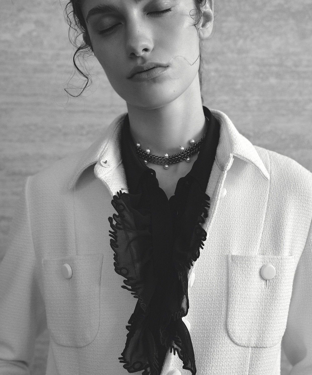 LOULOU WILLOUGHBY ツイードオールインワン オフホワイト (02)