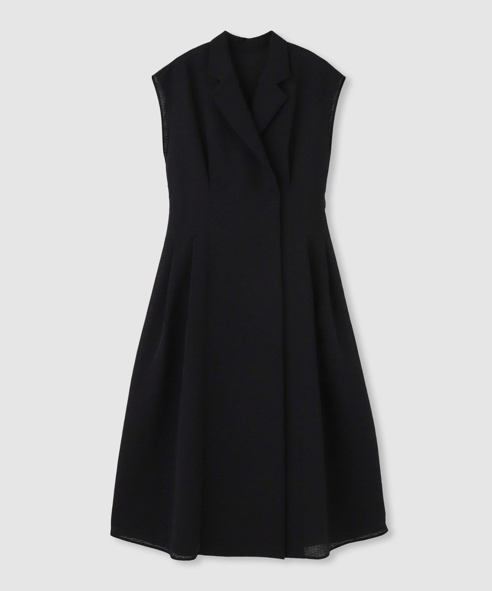 LOULOU WILLOUGHBY 【LOULOU WILLOUGHBY】シアージャガードテーラーワンピース ブラック (95)