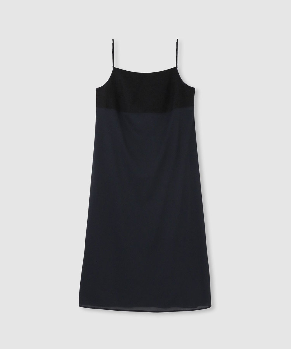 LOULOU WILLOUGHBY 【LOULOU WILLOUGHBY】シアージャガードテーラーワンピース ブラック (95)