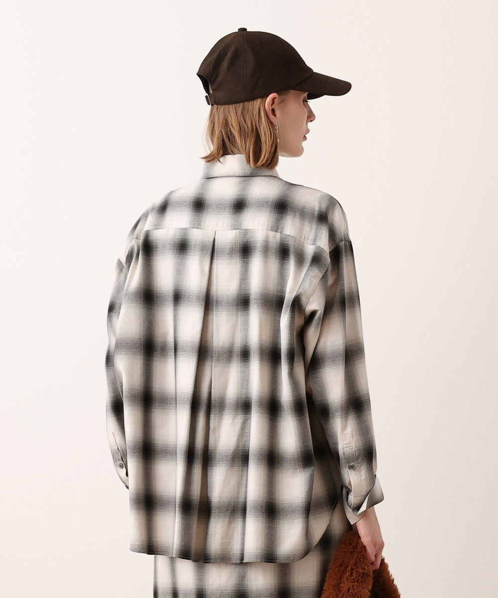 allureville オンブレーチェックシャツ ブラック系 (98)