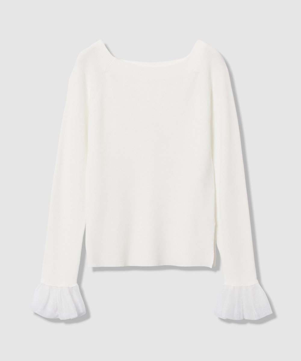 allureville 2WAYネックフリルカフプルオーバー オフホワイト (02)