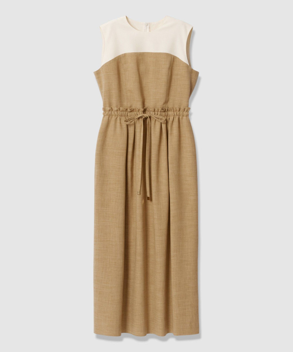 allureville 切替ドロストＩラインワンピース キャメル (84)