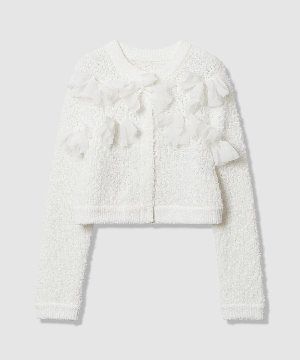 LOULOU WILLOUGHBY 【LOULOU WILLOUGHBY】ペタルパピヨンカーディガン オフホワイト (02)