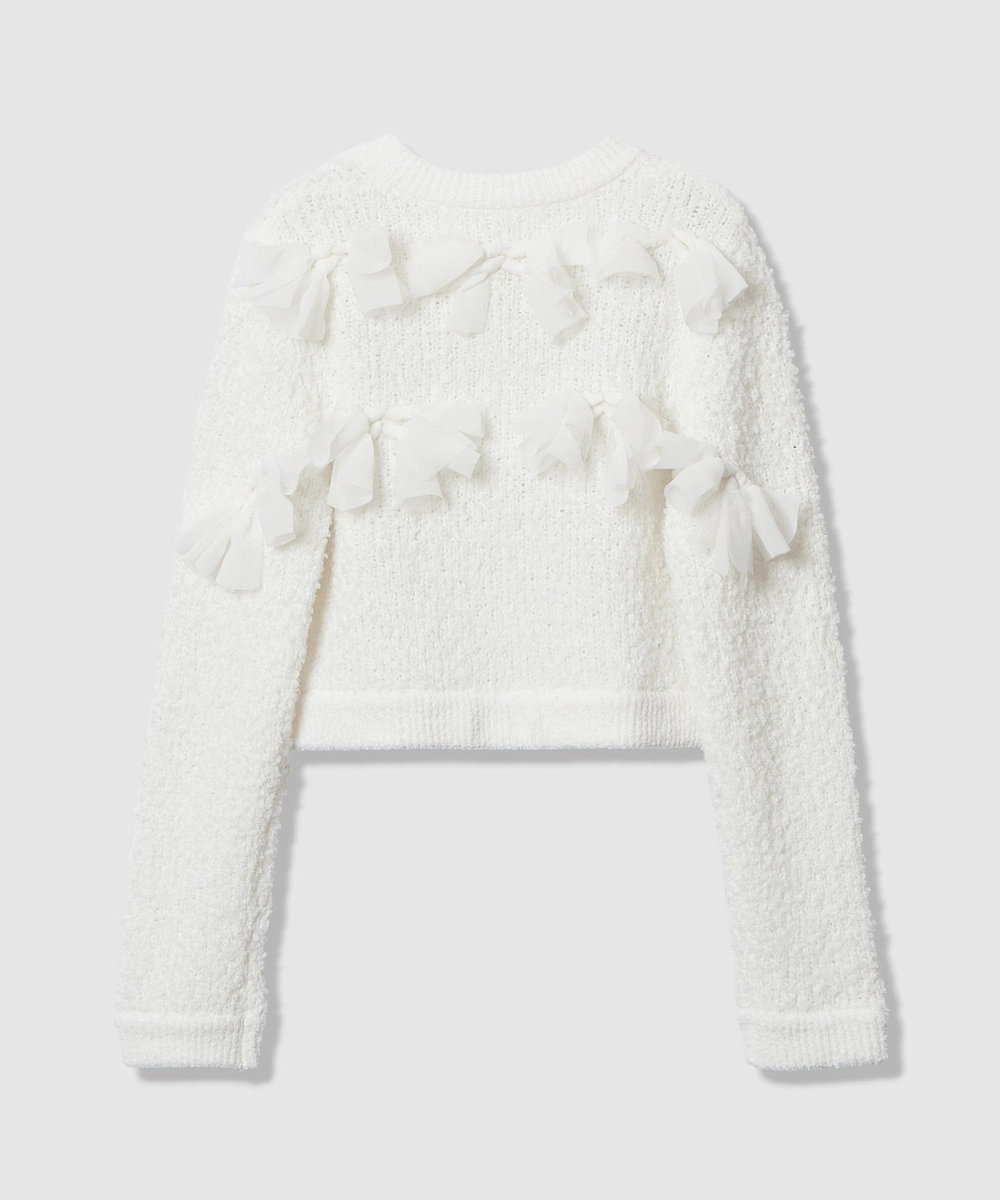 LOULOU WILLOUGHBY 【LOULOU WILLOUGHBY】ペタルパピヨンカーディガン オフホワイト (02)