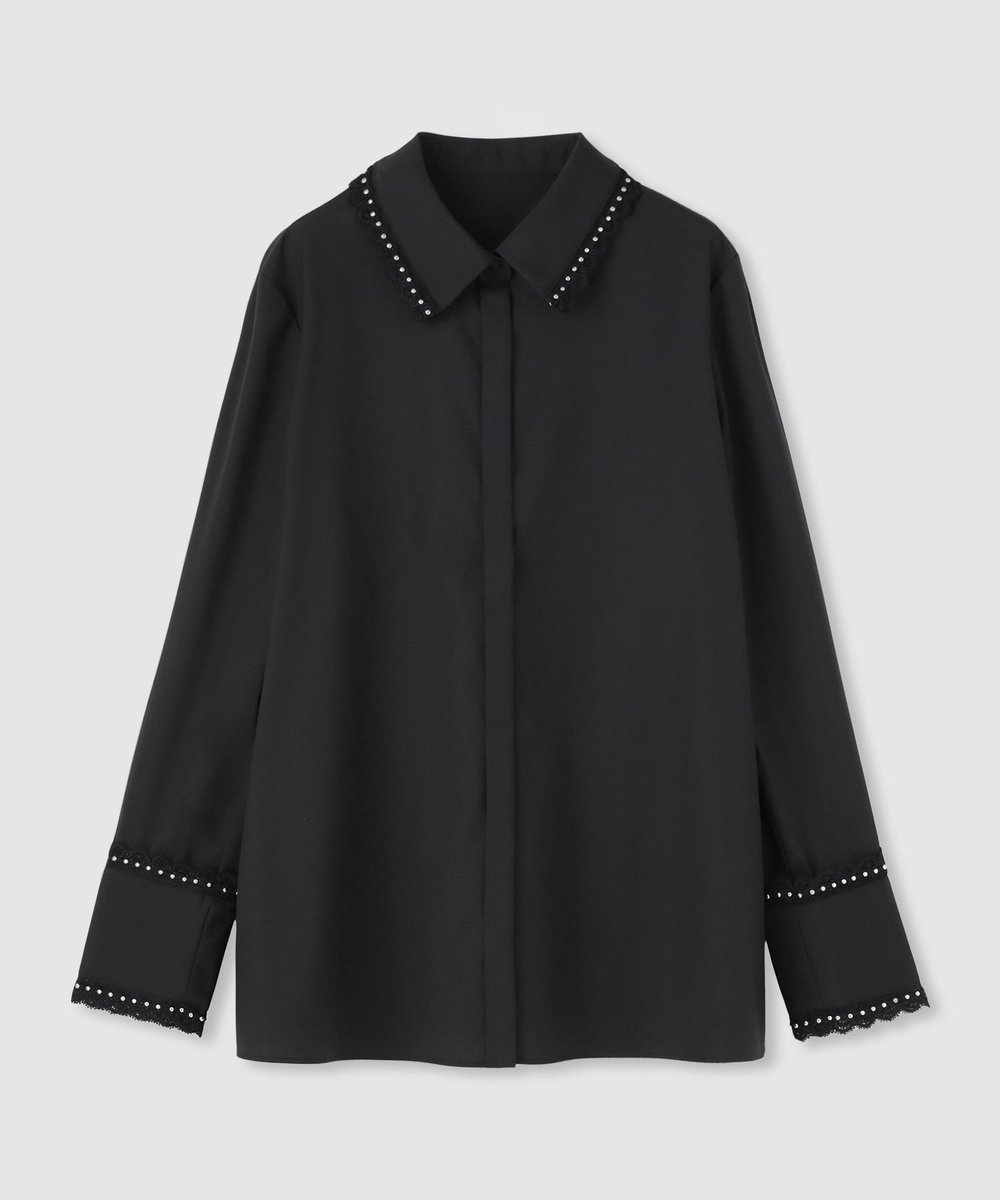 【LOULOU WILLOUGHBY】スパンコールＴシャツ　ブラック LOULOU WILLOUGHBY】レーストリミングシャツ|allureville OFFICIAL