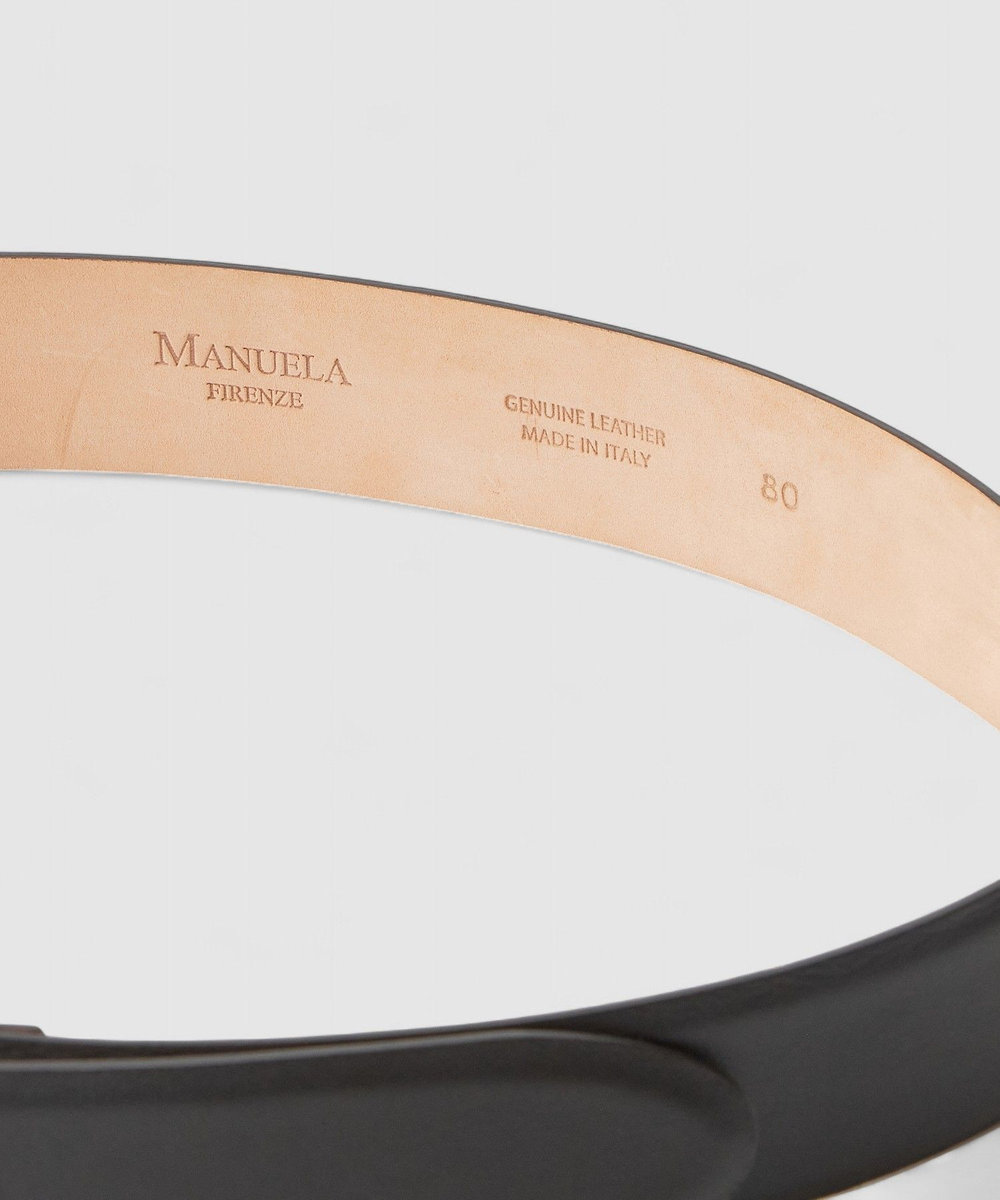 buying 【MANUELA FIRENZE(マニュエラ フィレンツェ)】オーバルバックルベルト ダークブラウン (82)