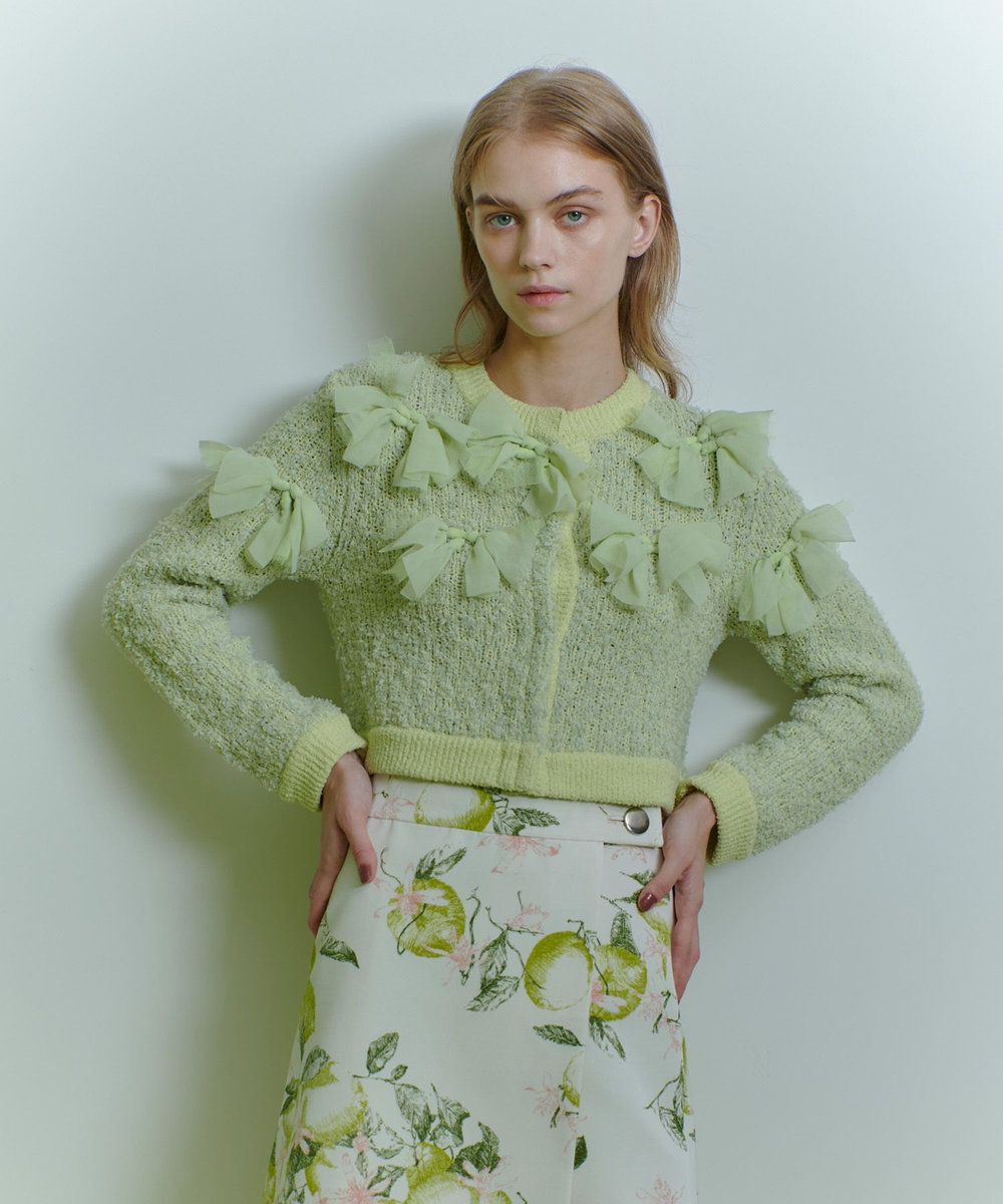 LOULOU WILLOUGHBY 【LOULOU WILLOUGHBY】ペタルパピヨンカーディガン イエロー (21)