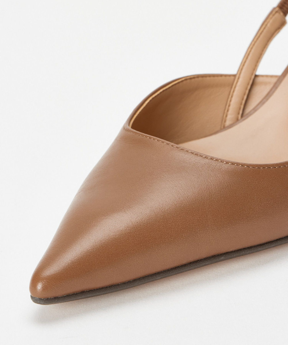 allureville ポインテッドスリングバック キャメル (84)