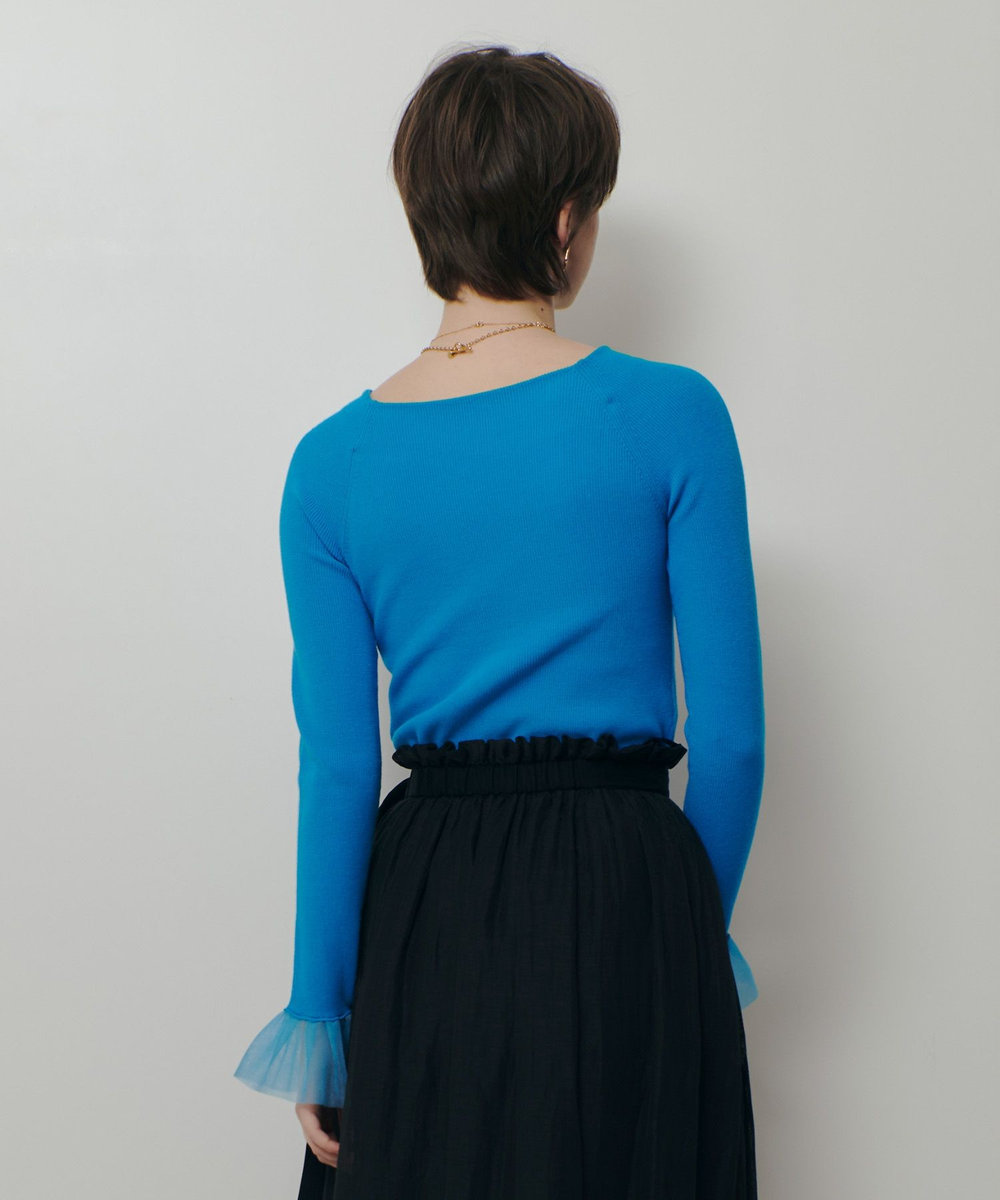 allureville 2WAYネックフリルカフプルオーバー ブルー (61)