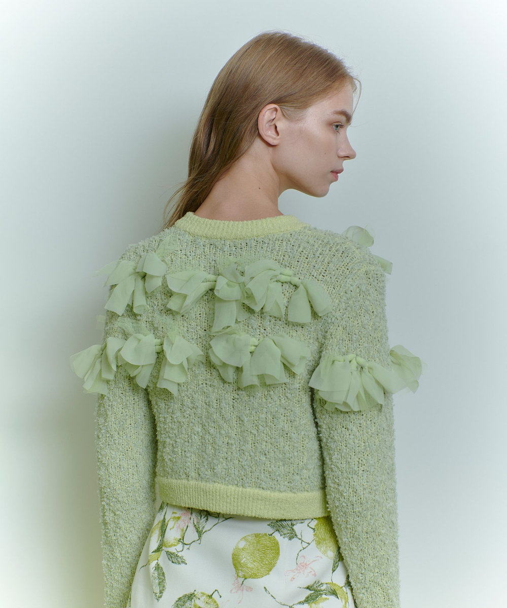 LOULOU WILLOUGHBY 【LOULOU WILLOUGHBY】ペタルパピヨンカーディガン イエロー (21)