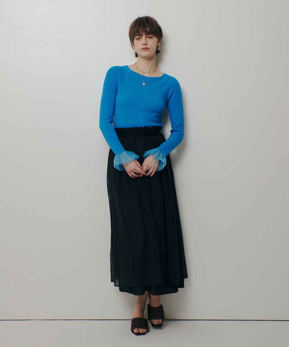 allureville 2WAYネックフリルカフプルオーバー ブルー (61)