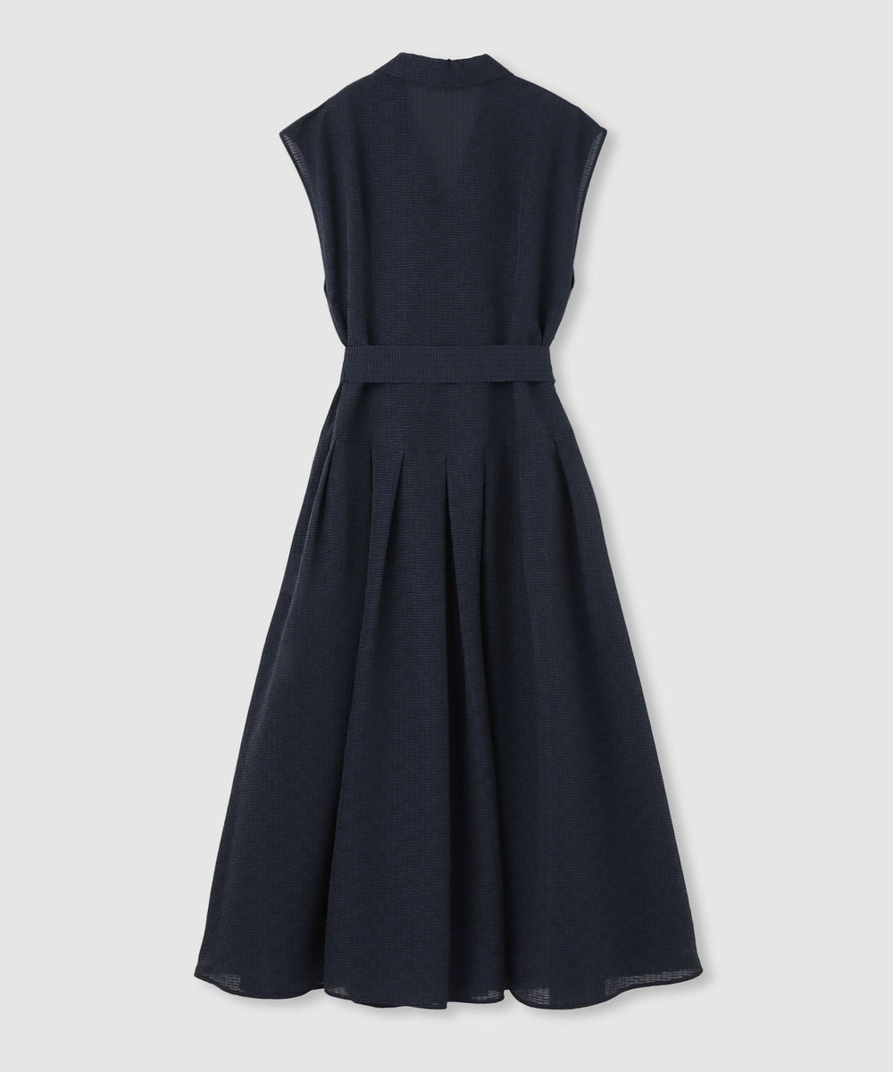 LOULOU WILLOUGHBY 【LOULOU WILLOUGHBY】シアージャガードテーラーワンピース ネイビー (65)
